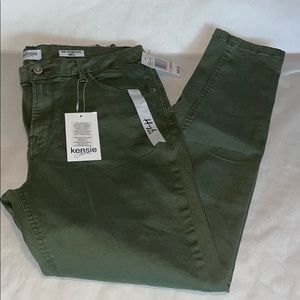 Kensie khaki green pants sz10